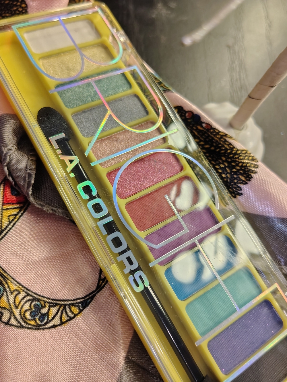 L.A. COLORS Multi-Color Eyeshadow Palette — Pink, Purple, Blue & Green Shades
